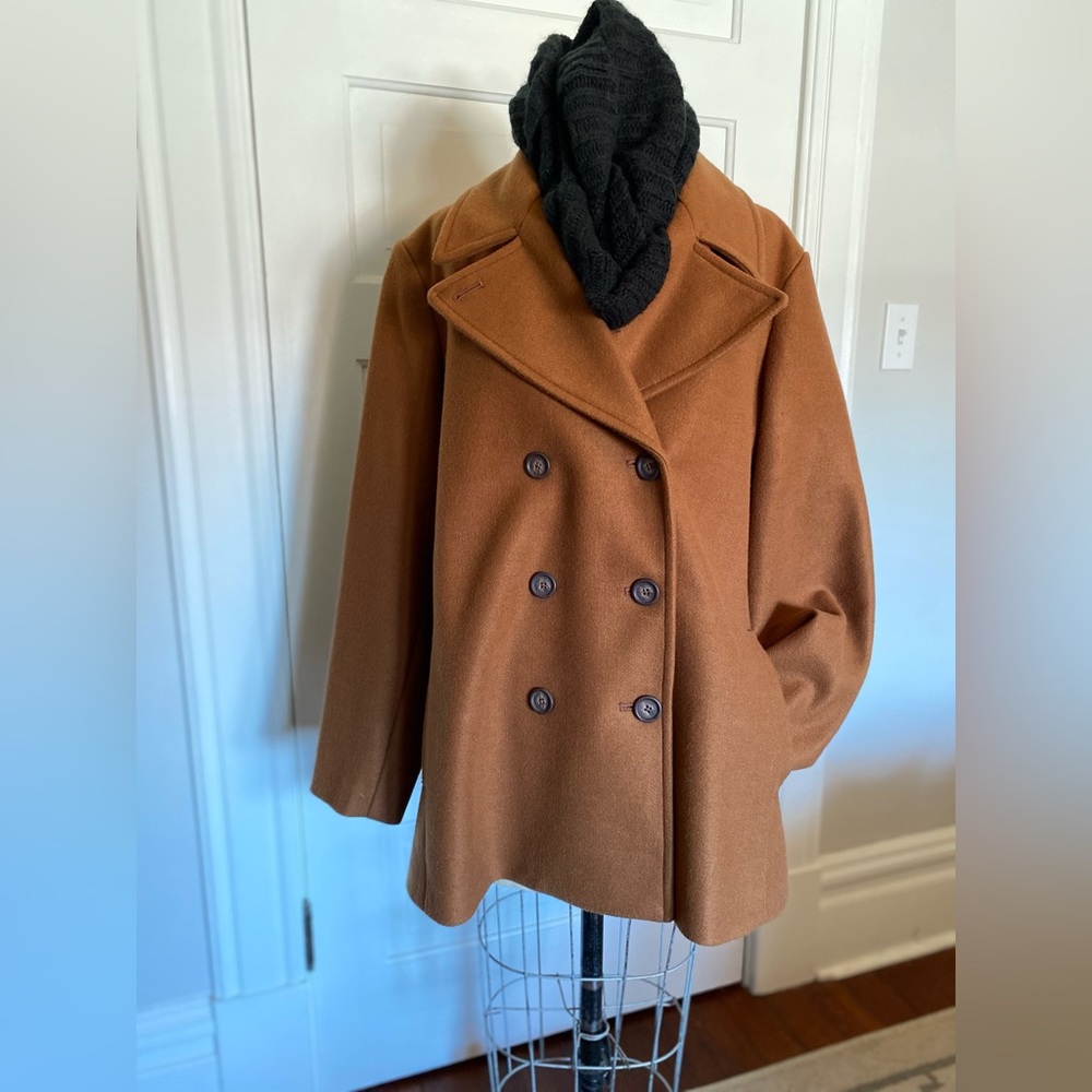NWOT XXL Camel Old Navy Double-breasted Overcoat*